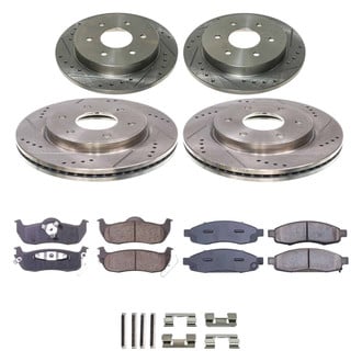 Callahan Brake Parts® - Drilled and Slotted Front and Rear Brake Kit
