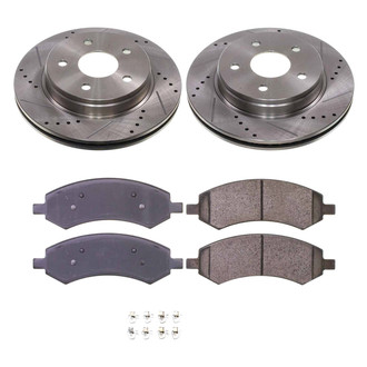 Callahan Brake Parts® - Drilled and Slotted Front Brake Kit