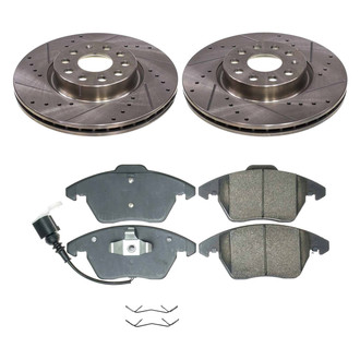 Callahan Brake Parts® - Drilled and Slotted Front Brake Kit