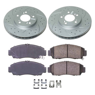 Callahan Brake Parts® - Drilled and Slotted Front Brake Kit