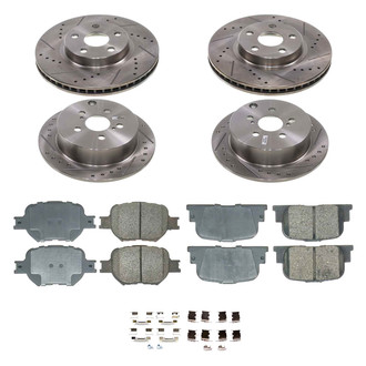 Callahan Brake Parts® - Drilled and Slotted Front and Rear Brake Kit