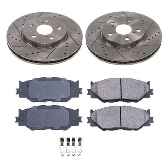 Callahan Brake Parts® - Drilled and Slotted Front Brake Kit