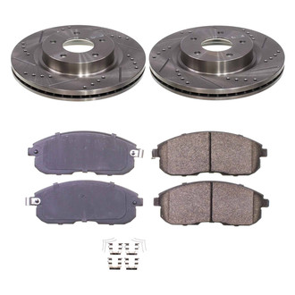 Callahan Brake Parts® - Drilled and Slotted Front Brake Kit
