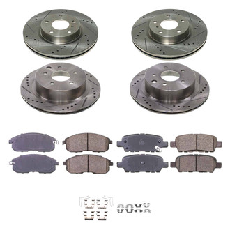 Callahan Brake Parts® - Drilled and Slotted Front and Rear Brake Kit