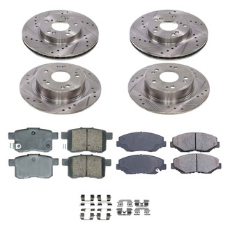 Callahan Brake Parts® - Drilled and Slotted Front and Rear Brake Kit