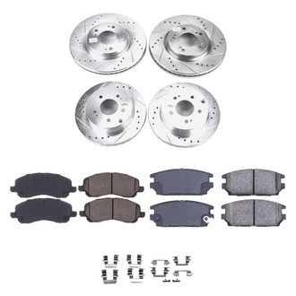 Callahan Brake Parts® - Drilled and Slotted Front and Rear Brake Kit