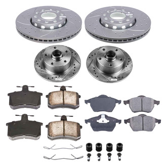 Callahan Brake Parts® - Drilled and Slotted Front and Rear Brake Kit