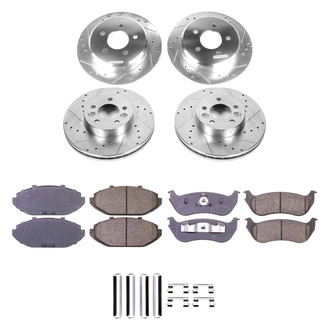 Callahan Brake Parts® - Drilled and Slotted Front and Rear Brake Kit