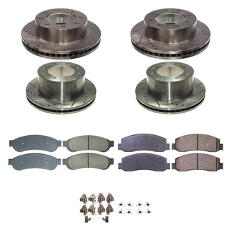 Callahan Brake Parts® - Drilled and Slotted Front and Rear Brake Kit
