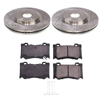 Callahan Brake Parts® - Drilled and Slotted Front Brake Kit