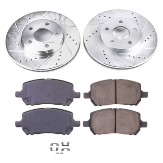 Callahan Brake Parts® - Drilled and Slotted Front Brake Kit