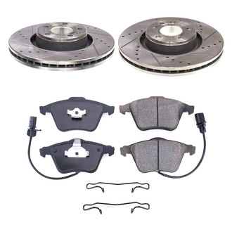 Callahan Brake Parts® - Drilled and Slotted Front Brake Kit