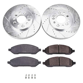 Callahan Brake Parts® - Drilled and Slotted Front Brake Kit