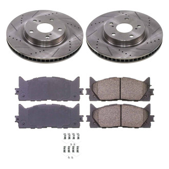 Callahan Brake Parts® - Drilled and Slotted Front Brake Kit