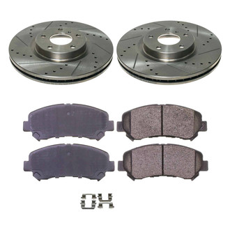 Callahan Brake Parts® - Drilled and Slotted Front Brake Kit
