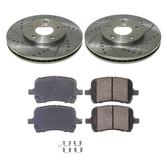 Callahan Brake Parts® - Drilled and Slotted Front Brake Kit