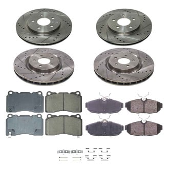 Callahan Brake Parts® - Drilled and Slotted Front and Rear Brake Kit