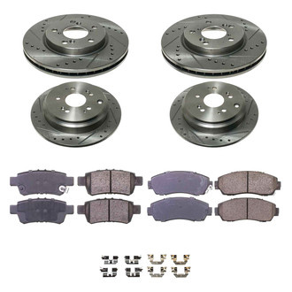 Callahan Brake Parts® - Drilled and Slotted Front and Rear Brake Kit