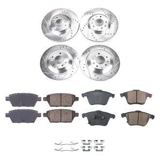 Callahan Brake Parts® - Drilled and Slotted Front and Rear Brake Kit