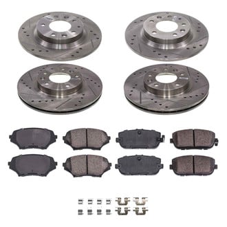 Callahan Brake Parts® - Drilled and Slotted Front and Rear Brake Kit