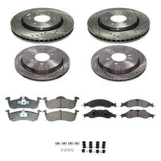 Callahan Brake Parts® - Drilled and Slotted Front and Rear Brake Kit