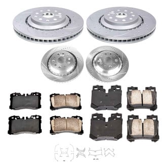 Callahan Brake Parts® - Drilled and Slotted Front and Rear Brake Kit