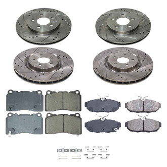 Callahan Brake Parts® - Drilled and Slotted Front and Rear Brake Kit