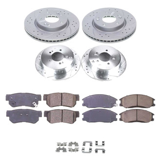 Callahan Brake Parts® - Drilled and Slotted Front and Rear Brake Kit