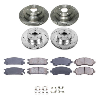 Callahan Brake Parts® - Drilled and Slotted Front and Rear Brake Kit
