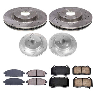 Callahan Brake Parts® - Drilled and Slotted Front and Rear Brake Kit