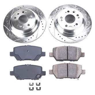 Callahan Brake Parts® K015399 - Drilled and Slotted Rear Brake Kit
