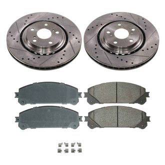 Callahan Brake Parts® - Drilled and Slotted Front Brake Kit