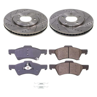 Callahan Brake Parts® - Drilled and Slotted Front Brake Kit