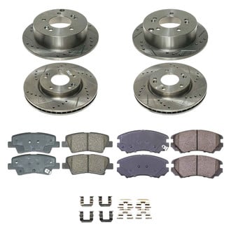 Callahan Brake Parts® - Drilled and Slotted Front and Rear Brake Kit