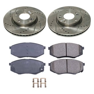 Callahan Brake Parts® - Drilled and Slotted Front Brake Kit