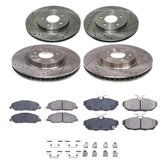 Callahan Brake Parts® - Drilled and Slotted Front and Rear Brake Kit