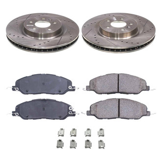 Callahan Brake Parts® - Drilled and Slotted Front Brake Kit
