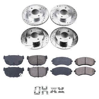 Callahan Brake Parts® - Drilled and Slotted Front and Rear Brake Kit