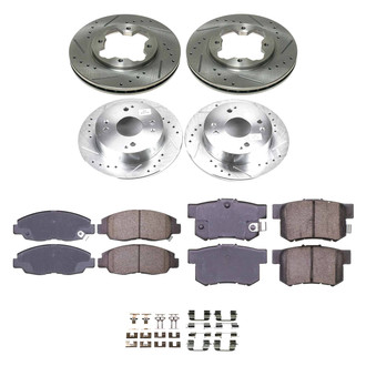 Callahan Brake Parts® - Drilled and Slotted Front and Rear Brake Kit