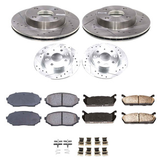 Callahan Brake Parts® - Drilled and Slotted Front and Rear Brake Kit