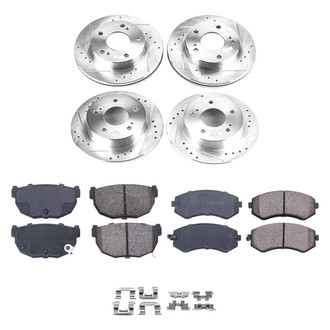 Callahan Brake Parts® - Drilled and Slotted Front and Rear Brake Kit