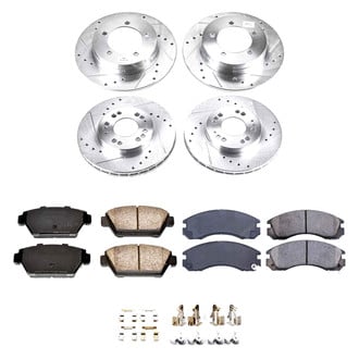 Callahan Brake Parts® - Drilled and Slotted Front and Rear Brake Kit