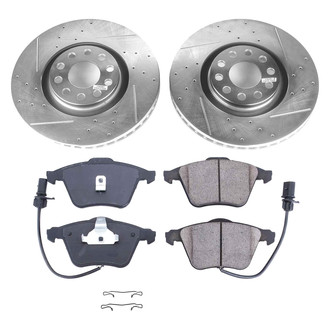 Callahan Brake Parts® - Drilled and Slotted Front Brake Kit