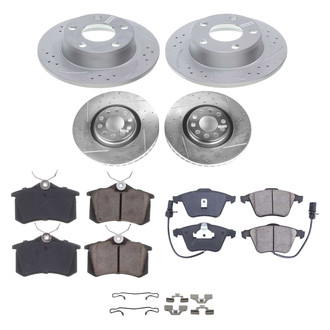 Callahan Brake Parts® - Drilled and Slotted Front and Rear Brake Kit