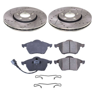 Callahan Brake Parts® - Drilled and Slotted Front Brake Kit