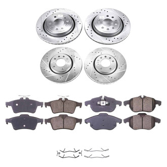 Callahan Brake Parts® - Drilled and Slotted Front and Rear Brake Kit