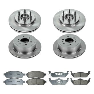 Callahan Brake Parts® - Plain Front and Rear Brake Kit
