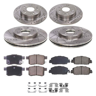 Callahan Brake Parts® - Drilled and Slotted Front and Rear Brake Kit