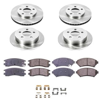 Callahan Brake Parts® - Plain Front and Rear Brake Kit