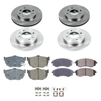 Callahan Brake Parts® - Plain Front and Rear Brake Kit